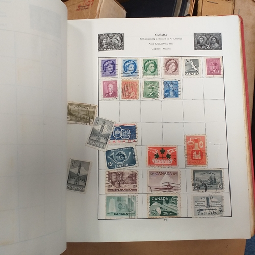 43 - Glory box - world albums, FDC's, Stock Cards  includes packet of Scottish Island QE2 postmarks (23 o... 