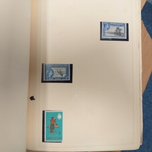 43 - Glory box - world albums, FDC's, Stock Cards  includes packet of Scottish Island QE2 postmarks (23 o... 
