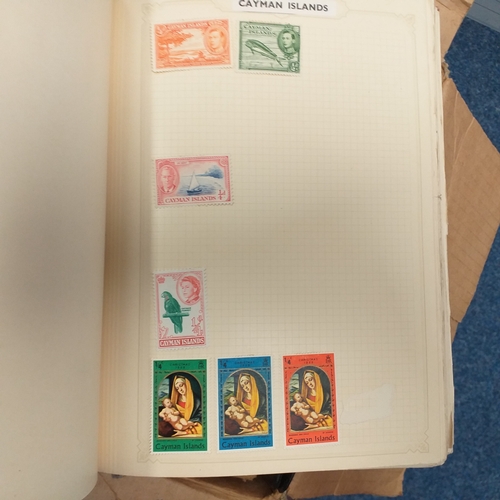 43 - Glory box - world albums, FDC's, Stock Cards  includes packet of Scottish Island QE2 postmarks (23 o... 