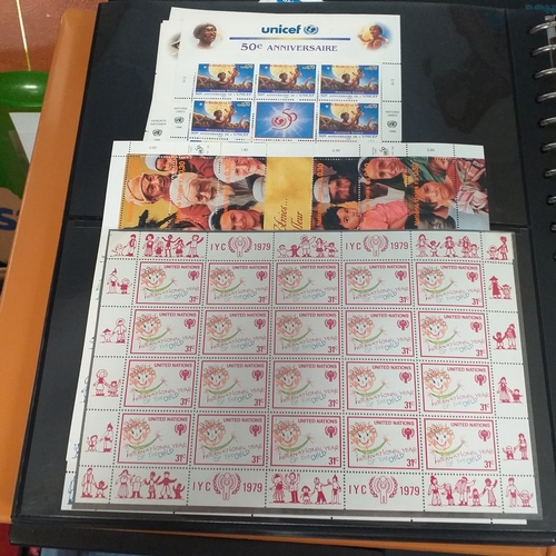 47 - Box containing 5 x Lindner Albums packed with world/europe issues mostly unmounted mint (few used) -... 