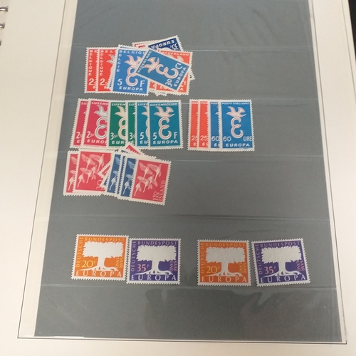 47 - Box containing 5 x Lindner Albums packed with world/europe issues mostly unmounted mint (few used) -... 
