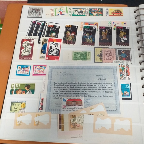 47 - Box containing 5 x Lindner Albums packed with world/europe issues mostly unmounted mint (few used) -... 