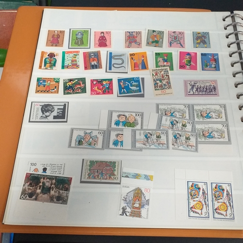 47 - Box containing 5 x Lindner Albums packed with world/europe issues mostly unmounted mint (few used) -... 