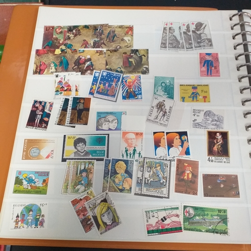 47 - Box containing 5 x Lindner Albums packed with world/europe issues mostly unmounted mint (few used) -... 