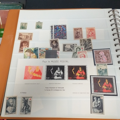 47 - Box containing 5 x Lindner Albums packed with world/europe issues mostly unmounted mint (few used) -... 