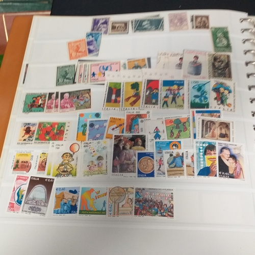 47 - Box containing 5 x Lindner Albums packed with world/europe issues mostly unmounted mint (few used) -... 