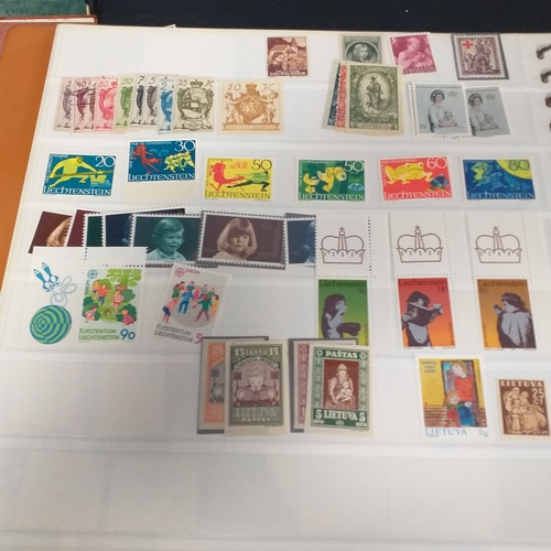 47 - Box containing 5 x Lindner Albums packed with world/europe issues mostly unmounted mint (few used) -... 