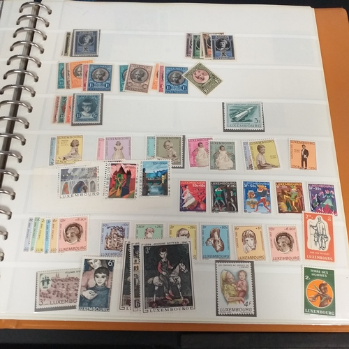 47 - Box containing 5 x Lindner Albums packed with world/europe issues mostly unmounted mint (few used) -... 