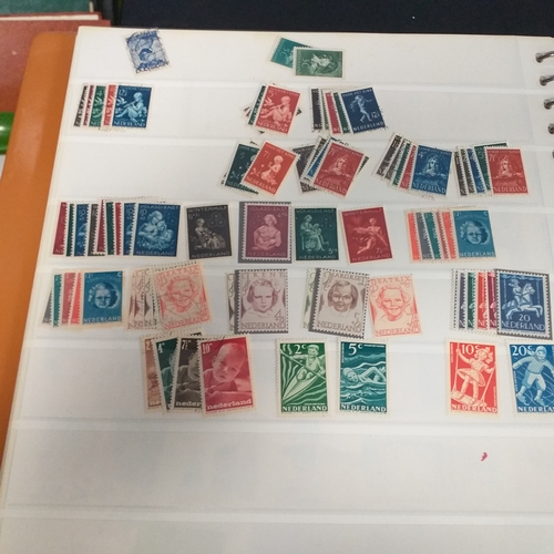 47 - Box containing 5 x Lindner Albums packed with world/europe issues mostly unmounted mint (few used) -... 