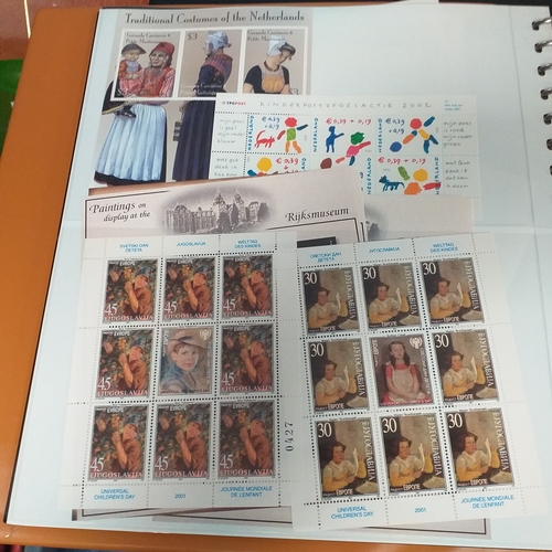47 - Box containing 5 x Lindner Albums packed with world/europe issues mostly unmounted mint (few used) -... 