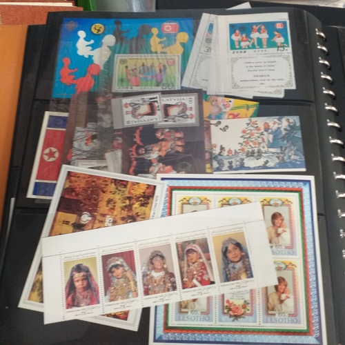 47 - Box containing 5 x Lindner Albums packed with world/europe issues mostly unmounted mint (few used) -... 
