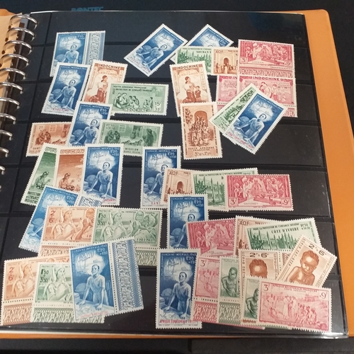 47 - Box containing 5 x Lindner Albums packed with world/europe issues mostly unmounted mint (few used) -... 
