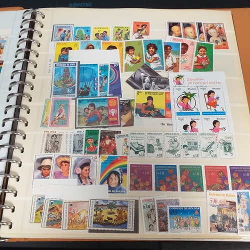 47 - Box containing 5 x Lindner Albums packed with world/europe issues mostly unmounted mint (few used) -... 