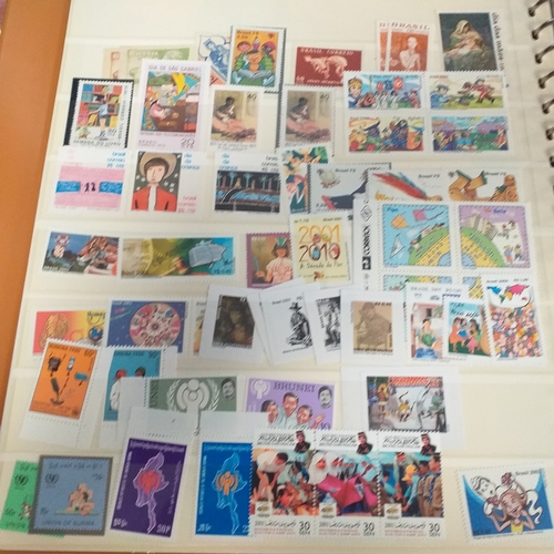 47 - Box containing 5 x Lindner Albums packed with world/europe issues mostly unmounted mint (few used) -... 