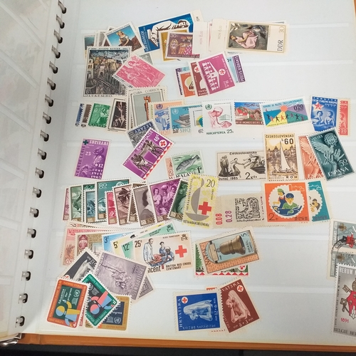 47 - Box containing 5 x Lindner Albums packed with world/europe issues mostly unmounted mint (few used) -... 