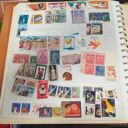 47 - Box containing 5 x Lindner Albums packed with world/europe issues mostly unmounted mint (few used) -... 
