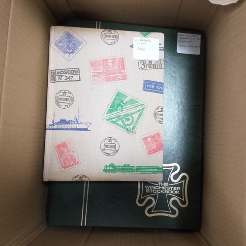 51 - Carton containing 20 stockbooks including Commonwealth, mint W Europe, Malta, Europa, French Colonie... 