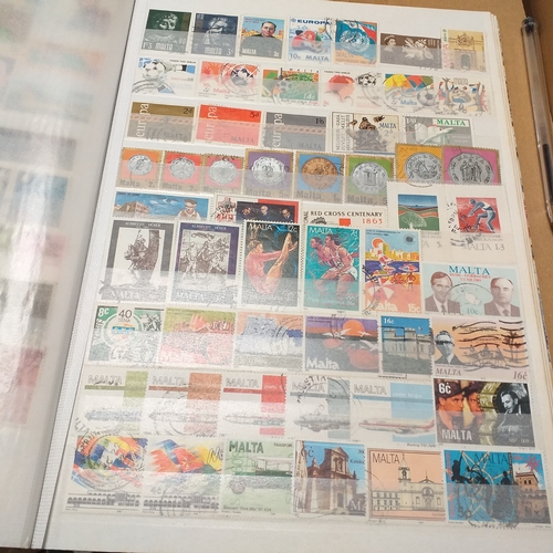 51 - Carton containing 20 stockbooks including Commonwealth, mint W Europe, Malta, Europa, French Colonie... 