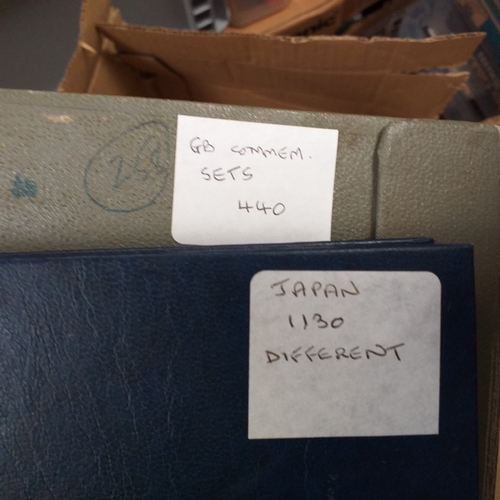 51 - Carton containing 20 stockbooks including Commonwealth, mint W Europe, Malta, Europa, French Colonie... 