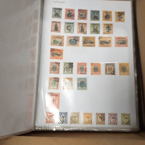 56 - Box containing British Commonwealth QV to 1960's collection in 3 binders containing 5400+/- stamps a... 