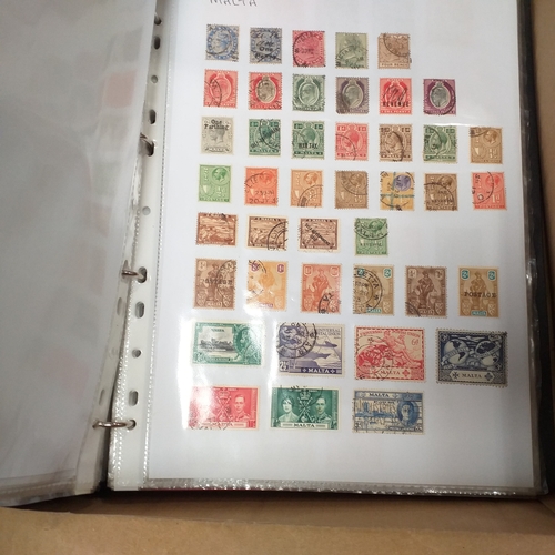56 - Box containing British Commonwealth QV to 1960's collection in 3 binders containing 5400+/- stamps a... 