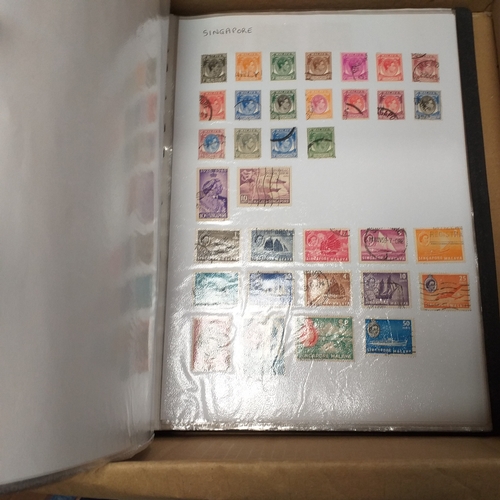 56 - Box containing British Commonwealth QV to 1960's collection in 3 binders containing 5400+/- stamps a... 