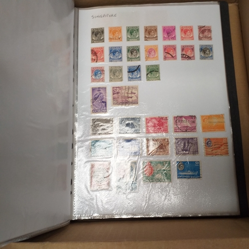 56 - Box containing British Commonwealth QV to 1960's collection in 3 binders containing 5400+/- stamps a... 