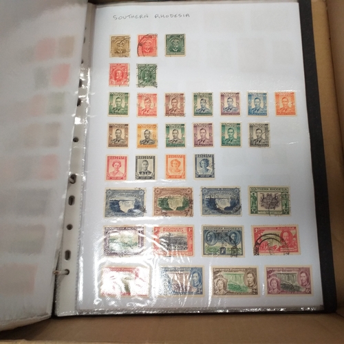 56 - Box containing British Commonwealth QV to 1960's collection in 3 binders containing 5400+/- stamps a... 