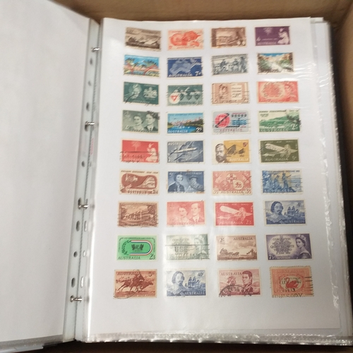 56 - Box containing British Commonwealth QV to 1960's collection in 3 binders containing 5400+/- stamps a... 