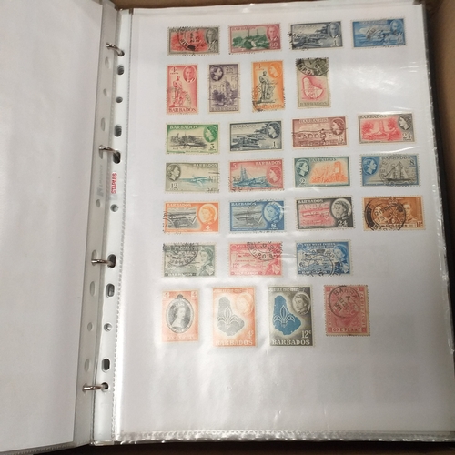 56 - Box containing British Commonwealth QV to 1960's collection in 3 binders containing 5400+/- stamps a... 