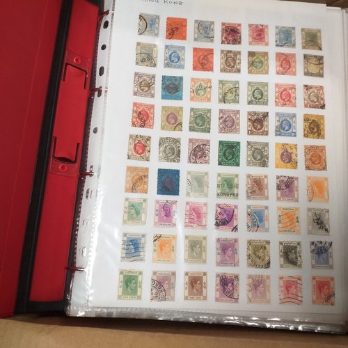 56 - Box containing British Commonwealth QV to 1960's collection in 3 binders containing 5400+/- stamps a... 