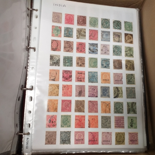 56 - Box containing British Commonwealth QV to 1960's collection in 3 binders containing 5400+/- stamps a... 