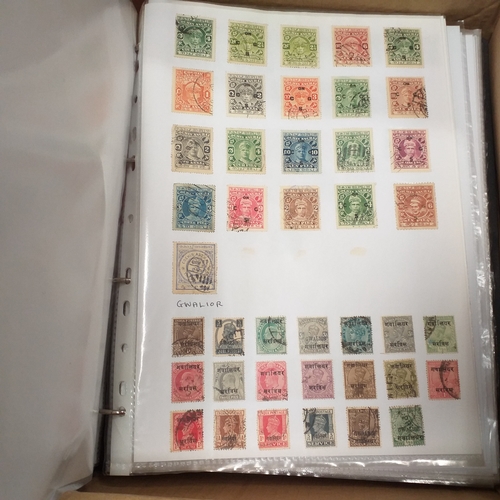 56 - Box containing British Commonwealth QV to 1960's collection in 3 binders containing 5400+/- stamps a... 