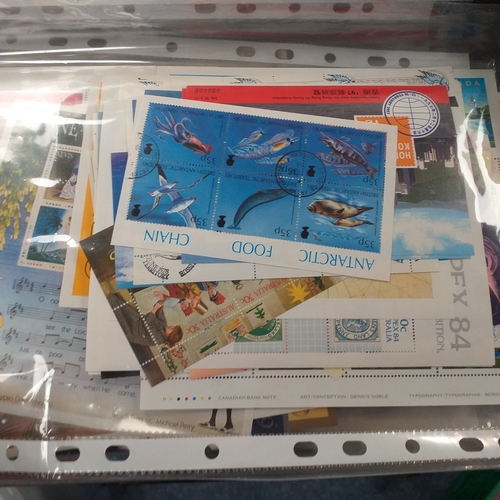 Box British Commonwealth Miniature Sheets. Hundreds of unmounted sheets ...