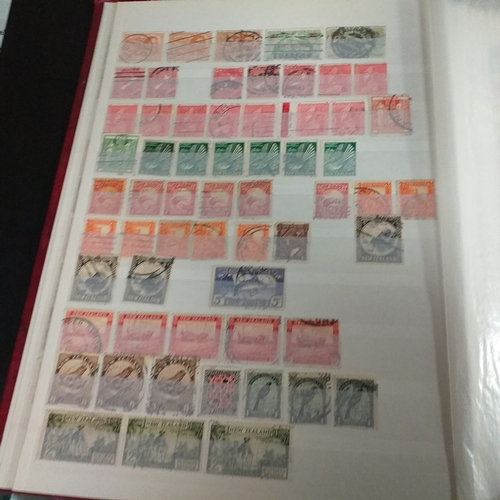 New Zealand in a 32 page red stock book from early to recent issues ...