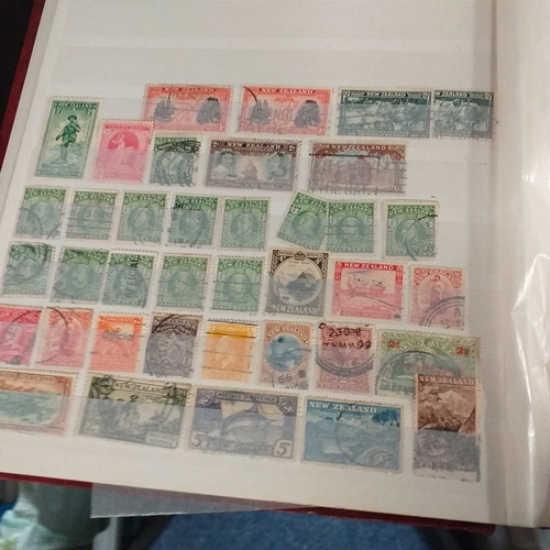 New Zealand in a 32 page red stock book from early to recent issues ...