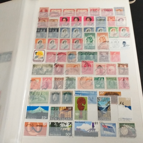 New Zealand in a 32 page red stock book from early to recent issues ...