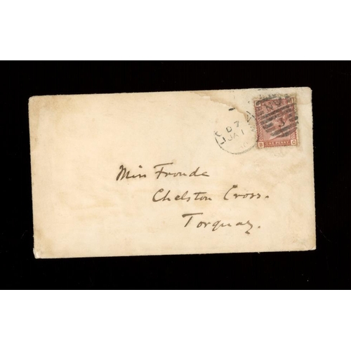 611 - 1880 (Jan 1st) 1d venetian red on plain FDC with London duplex cancel. Torquay JA 1 80 arrival cds o... 