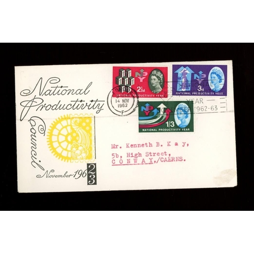 622 - 1962 NPY (Phosphor) illustrated FDC with London slogan ''National Productivity Year''. Printed addre... 