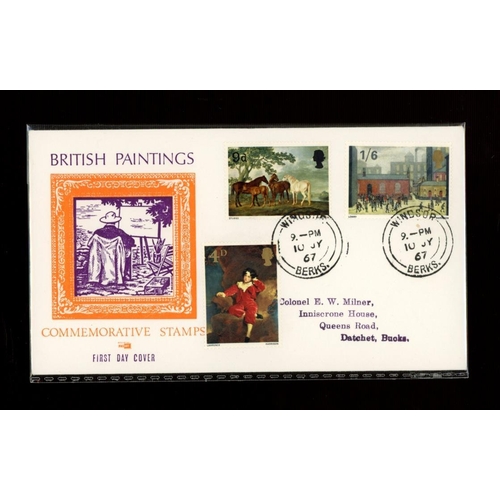 632 - 1967 Paintngs Philart FDC with relevant Windsor CDS. Printed address, fine. Cat £250.