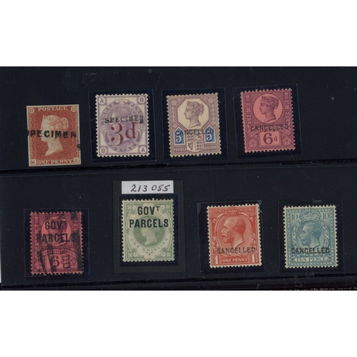 742 - Range of better Overprints, mainly Mint, incl. 1887 Government Parcels 1/- unused (creased) with RPS... 