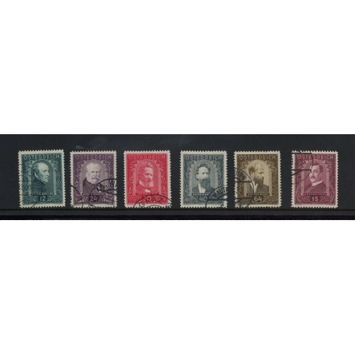 41 - 1932 Austrian Painters set used. SG 693-698 Cat �475 (6)