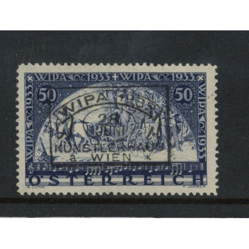 46 - 1933 International Philatelic Exhibition Vienna 50g used with WIPA special H/S. SG 703 Cat �425 (see... 