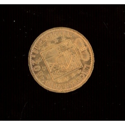 107 - Liechtenstein 1946 Gold 20 Fr.