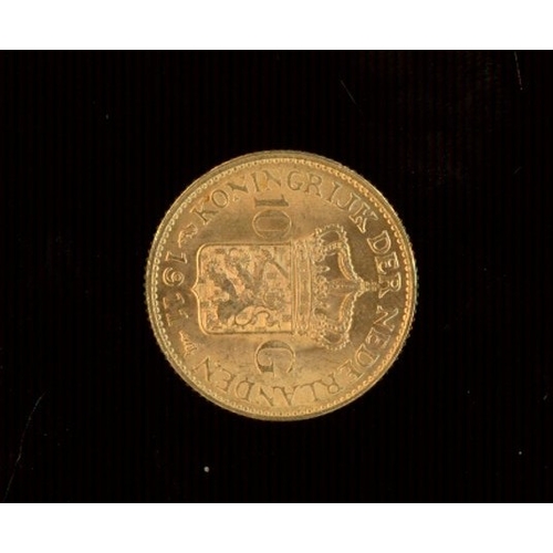 115 - Netherlands 1911 Gold 10 guilden