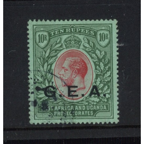 348 - 1917 G.E.A. 10r red & green/green F/U, fine. SG 60 Cat ï¿½475