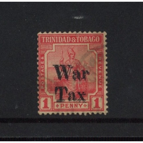 349 - 1917 War Tax 1d red with Overprint Double var. used, fine. SG 178ba Cat ï¿½160 Mint, unpriced used.