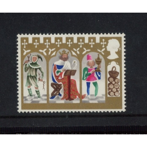 400 - 1973 Christmas 3ï¿½p, Dextrin gum, with Grey-black (value, inscription, etc.) omitted. U/M, fine. SG... 