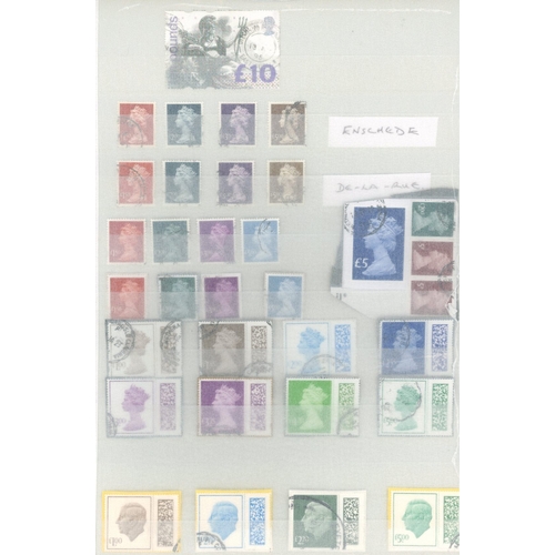 478 - Recent postally used high values on stocksheet incl. 2017 ï¿½5 Anniversary Machin. Cat ï¿½143 (30)