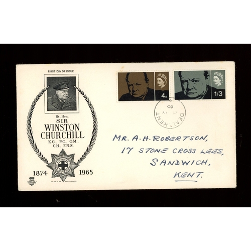 546 - 1965 Churchill (Ord) Stuart FDC with Deal CDS. Neat handwritten address, fine. Cat ï¿½60 but obvious... 